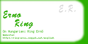 erno ring business card